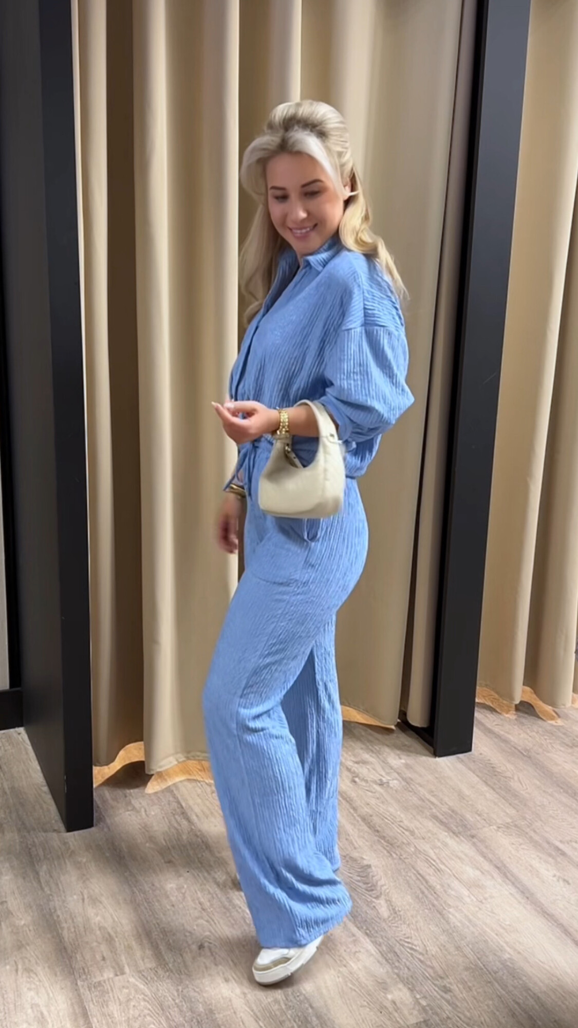 Blouse Fancy Blue SALE-0