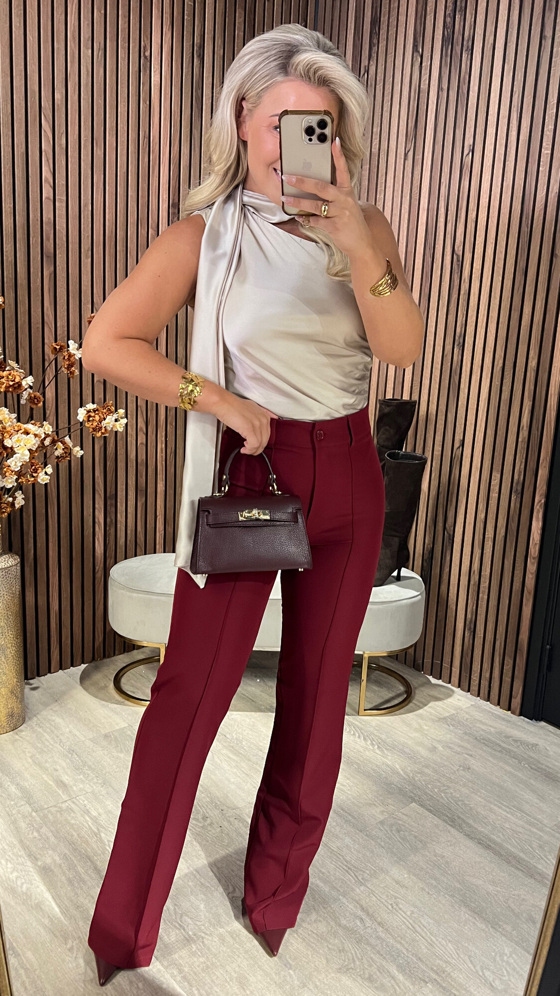 Pantalon Joya Bordeaux-19861