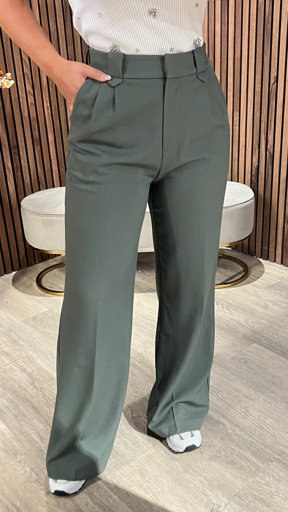 Pantalon Lina Grey/Green-19850