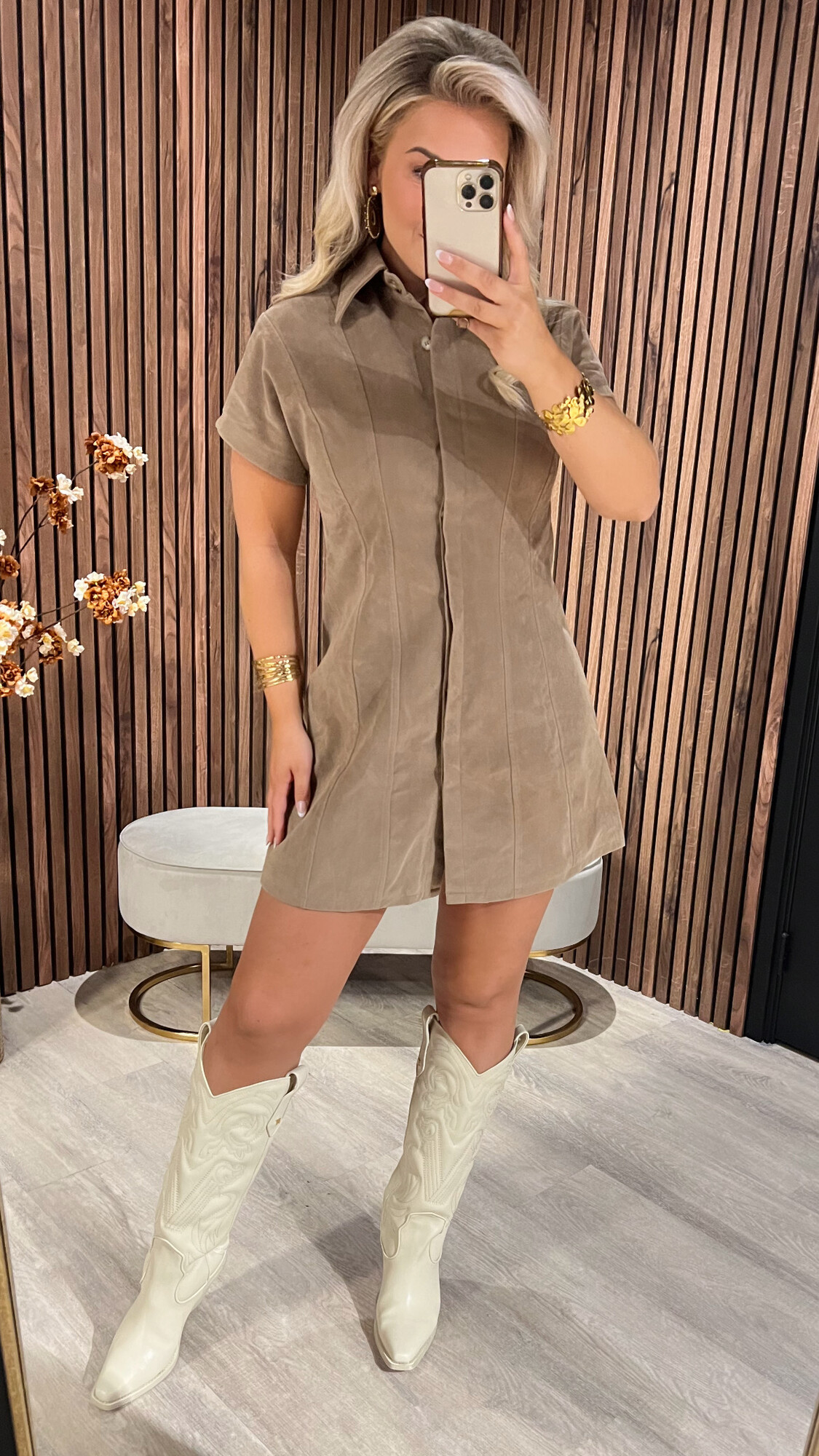 Dress Sina Taupe SALE-0