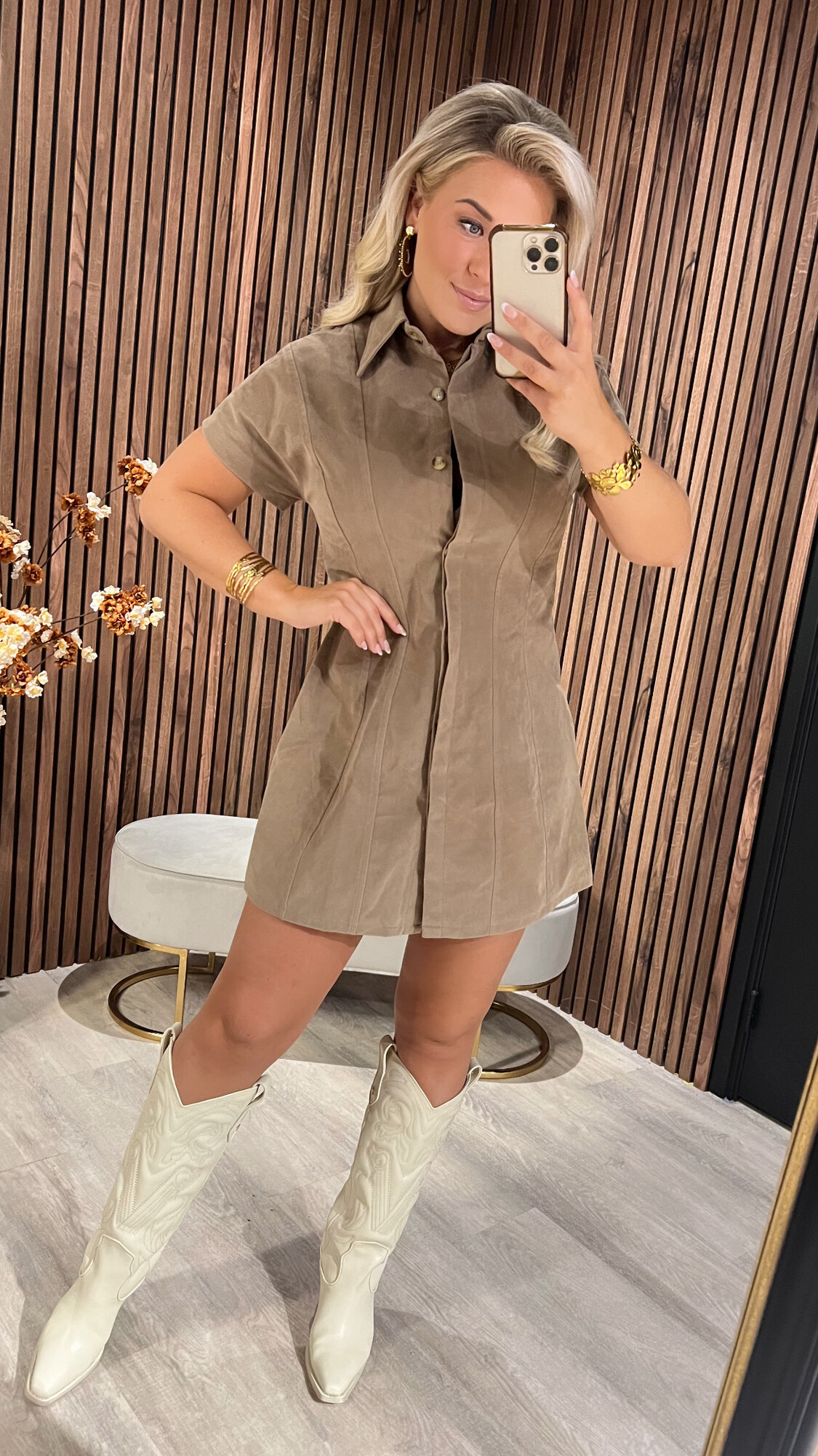 Dress Sina Taupe SALE-19951