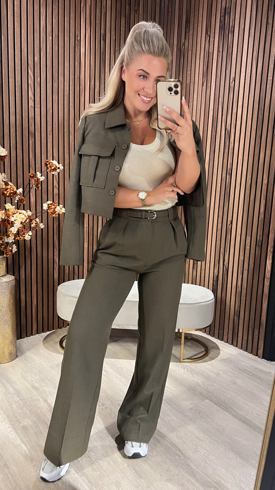 Pantalon Joelle Kaki-0