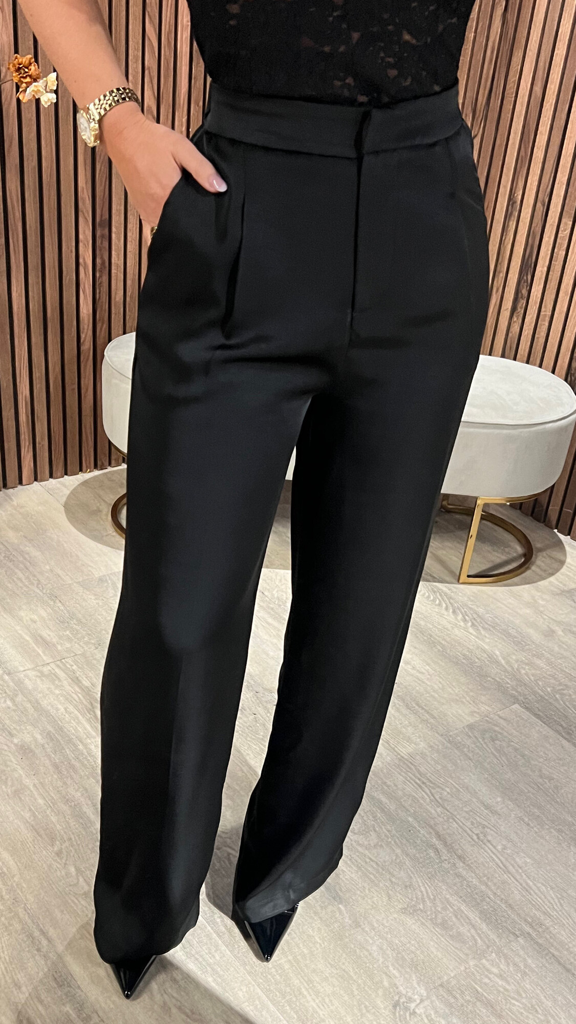 Pantalon Satin Black-20137