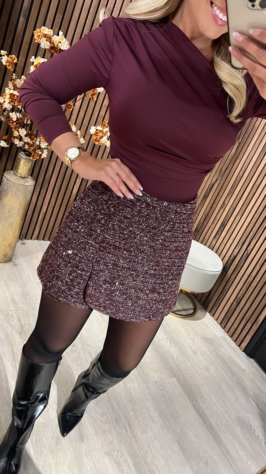 Short Fleur Bordeaux-20073